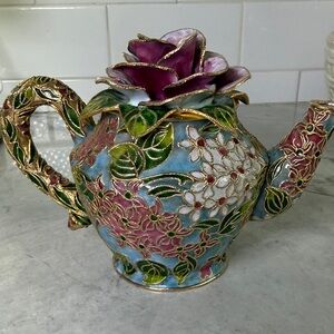 NYCO Enamel Cloisonné Musical Teapot